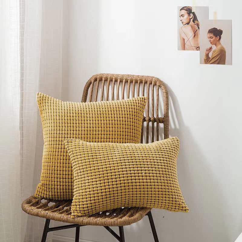 Elegant Scandinavian Pillows Modern Corduroy Cushion Cover For Cozy Home Decor