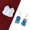 Glossy Shiny Earring Silicone Mould with Hole Jellyfish Shape Dangle Earring Epoxy Casting Mold for DIY Earrings Decor