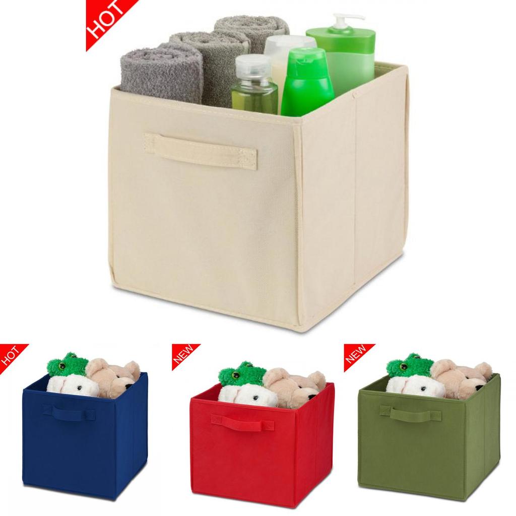 Modern Foldable Fabric Storage Box For Bedroom With 21l Capacity For Clothes Toys
