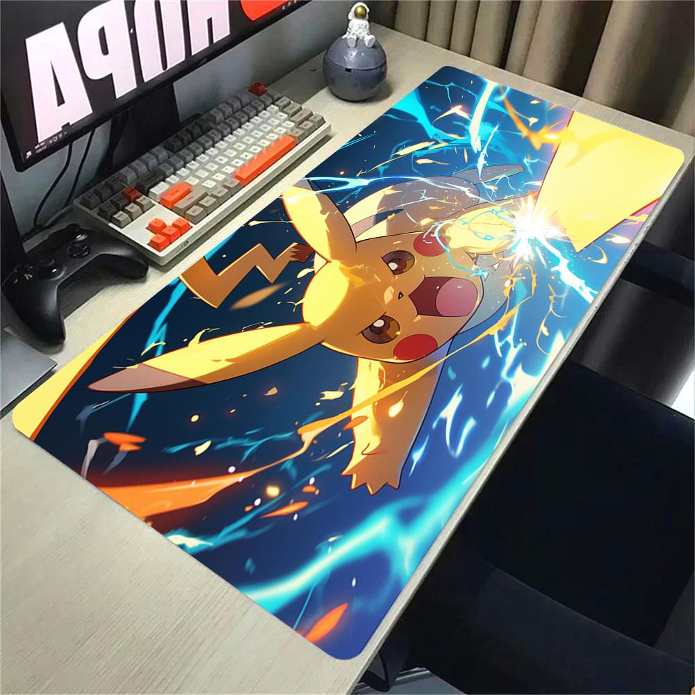Pokemon Pikachu Rubber Mousepad Gaming Mouse Pad Large Size Non Slip Office Desktop Keyboard Mat for Gamer Cartoon Accessories 800x300x2mm