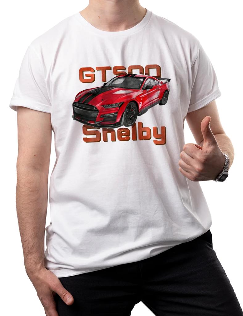 Mustang Shelby GT500 Vintage American Muscle Cars TShirt Summer Cotton Short Sleeve ONeck Mens T Shirt New S3XL