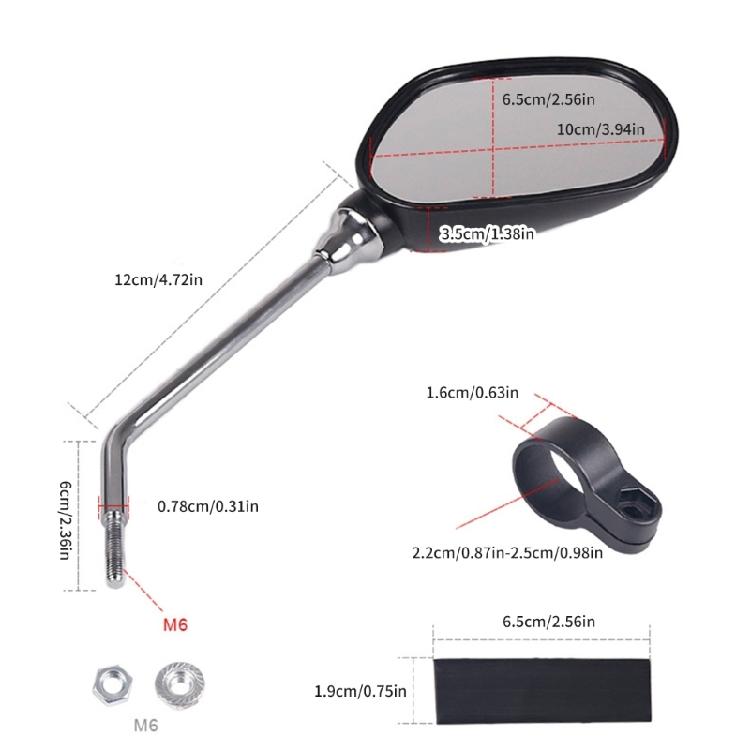 2pack Upgraded Looking Glass Universals Reflective Bicycles Rearview Mirroring for Daily Ride and Long Distances Journey