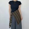 Cloak T-Shaped Striped Shawl Retro Large Wraps Retro Large Scarves  Women