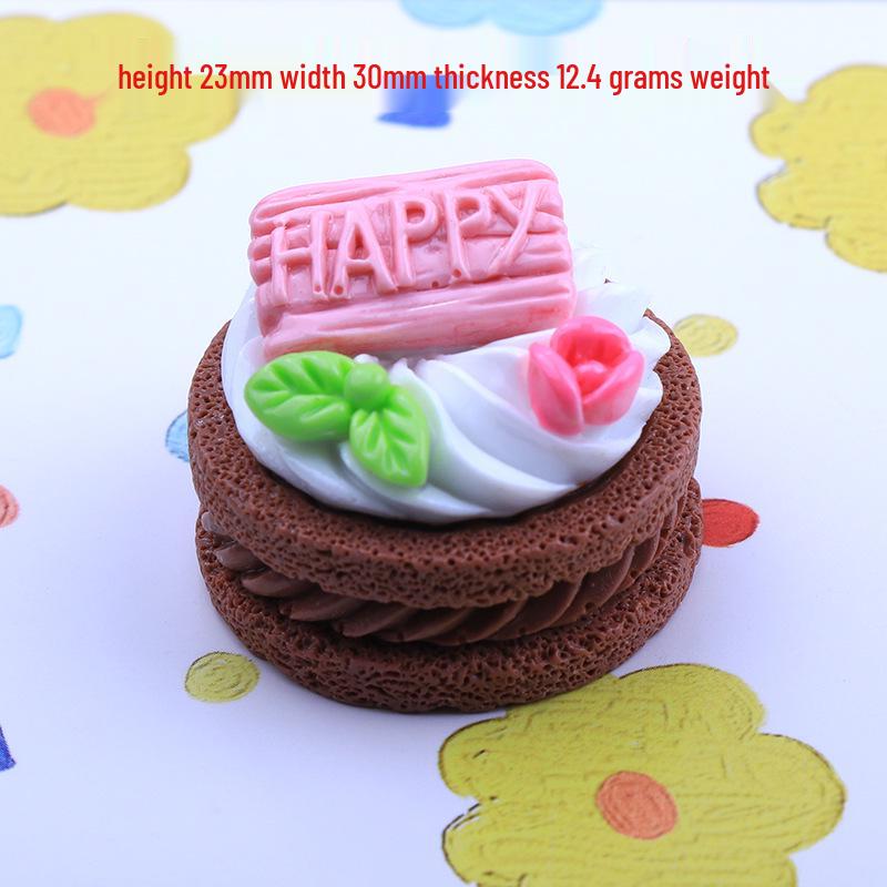 

3D Брелок для ключей в виде клубничного торта с кремом для самостоятельного изготовления