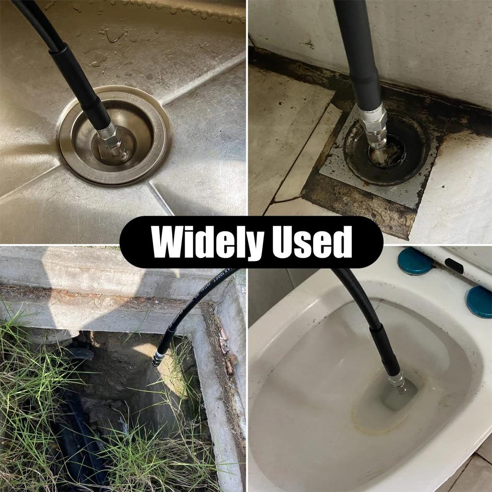 1 Front 6 Back Spray Pattern High Pressure Washer Nozzles 1/4" Quick Plug Sewer and Sewage Hose Nozzle  Accessories 5000psi