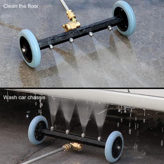 16 Inch Undercarriage Car Washer Pressure Washer Under Car Cleaner with 3 Pcs Extension Wand 4000 PSI Undercarriage Cleaner for Cars SUVs Trucks