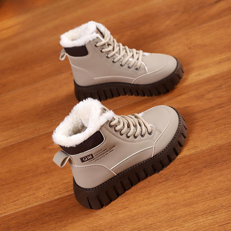 Schneestiefel Winter Neu Samt Verdickt Warm Pelz Integriert Dicke Sohle Kurze Stiefel Hoher Schaft Baumwollschuhe