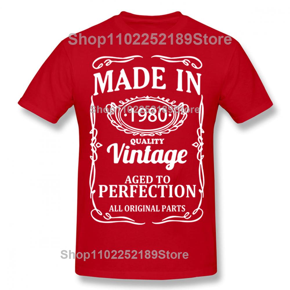Novelty Awesome Made In 1980 Vintage T Shirts Graphic Streetwear Short Sleeve Birthday Gifts Father Dad T-shirt Mens Clothing