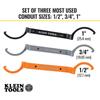 Tools 50900R Conduit Lockout Wrench Set, Tighten and Loosen Locknuts In Tight Spaces and Offset Bends