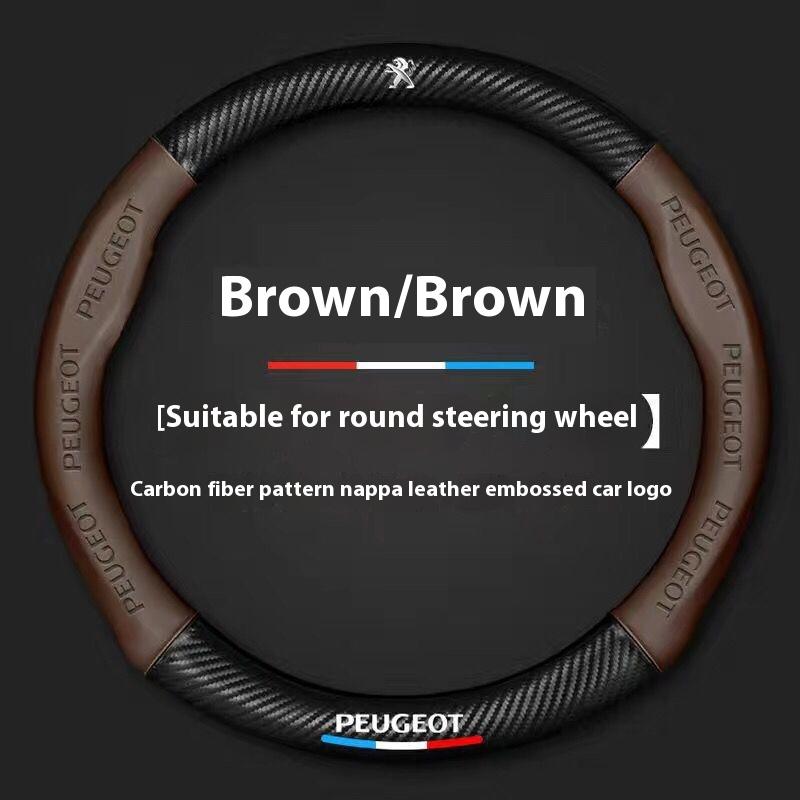 Car Anti-slip Leather Steering Wheel Cover For Peugeot 107 108 206 207 208 w 301 307 308 406 407 408 508 607 106 3008 4008 5008 GT