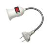US/UK/EU Plug E27 Screw Base Bulb Socket 110V 220V LED Bulb Holder Flexible Bend Converter Adapter LED Lamp Base With Switch