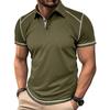 New Summer Men's Short-sleeved Polo Shirt Men's Colour Blocking Lapel Polo Shirt Men's Body Shirt