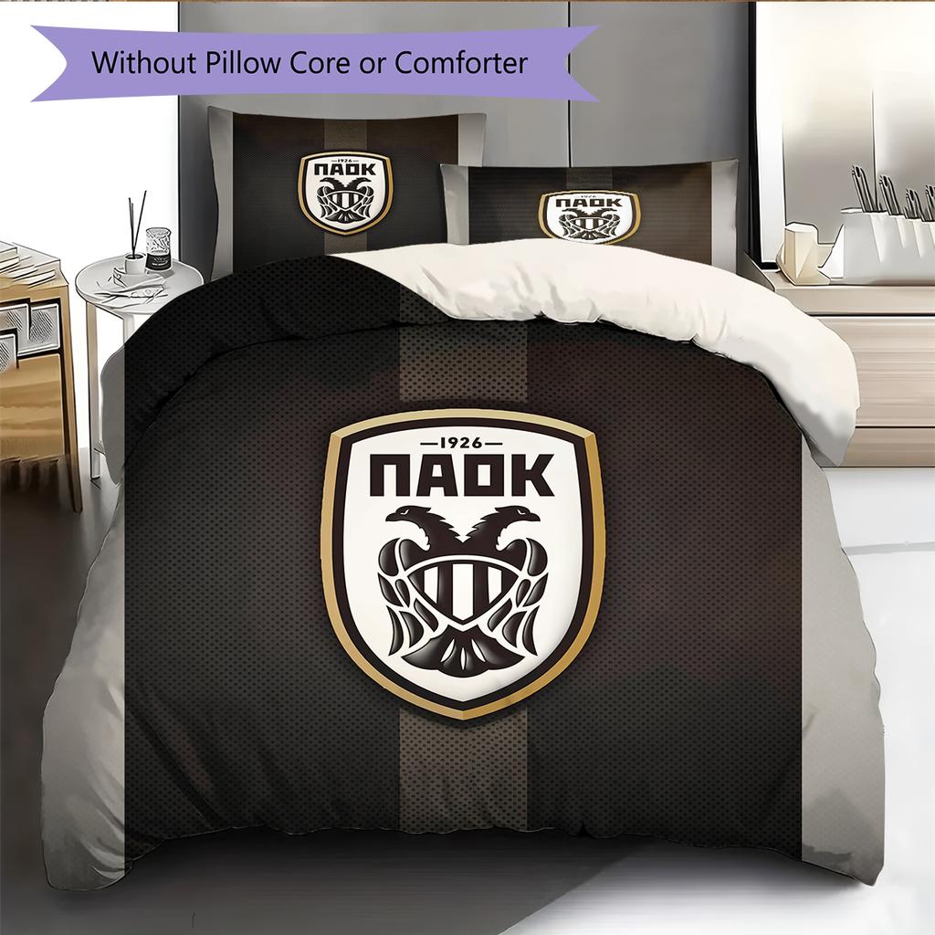 Biancheria da letto con motivo PAOK FC Decorazione per la casa Regalo di compleanno (1 * copripiumino + 2 * federa, senza nucleo)