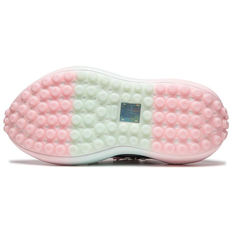 New LiNing Pangu Flow Cushioning, Abrasion Resistant, And Resilient Properties Low Top Casual Shoes Unisex Cotton Candy AZGS069-11