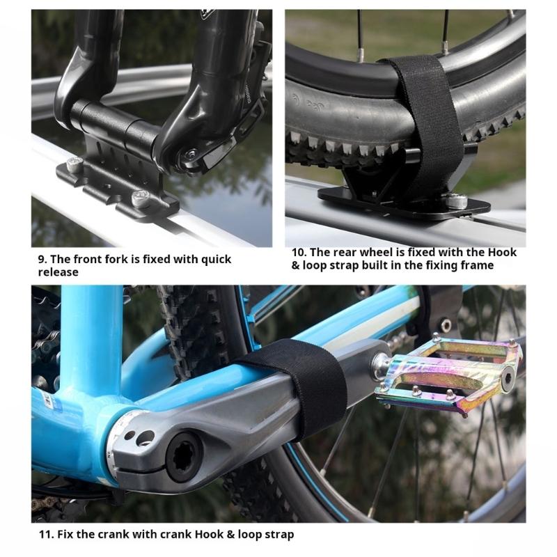 Lightweight Aluminum Bike Holder Tool Free Installation Bike Rack for Front Fork & Rear Wheel Fits Most Bike Types