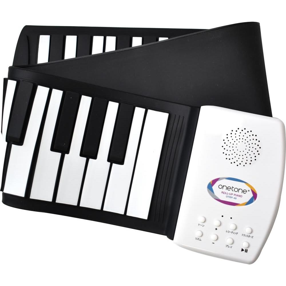 Onetone Ein-Ton-Roll-Klavier (Roll-Up-Klavier) 49 Tastatur Eingebauter Lautsprecher Wiederaufladbare Power Transpose-Funktion OTRP-49 [USB-Kabel Japanisches Handbuch Inkl