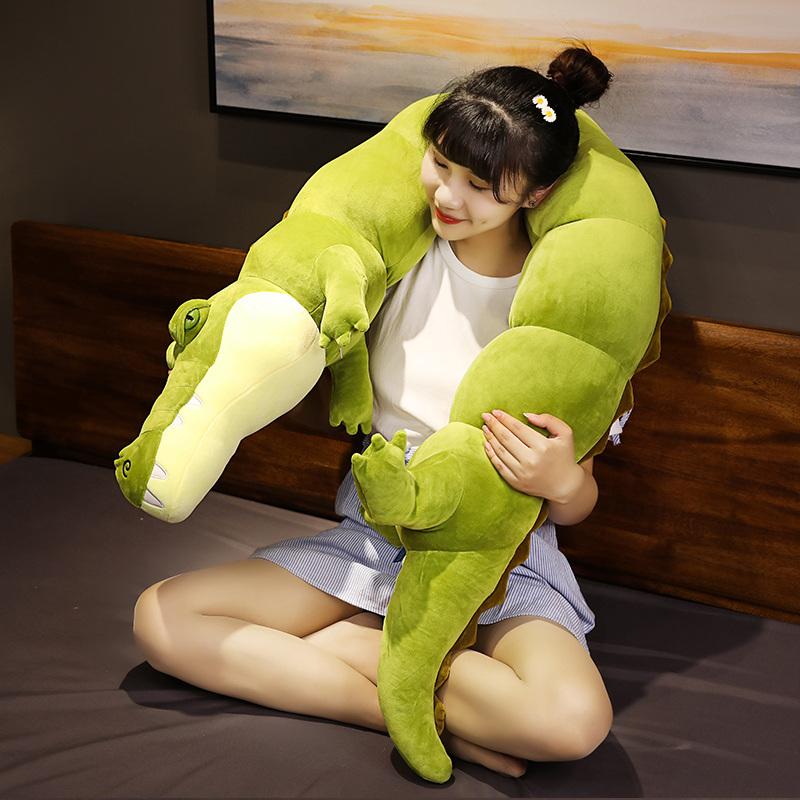 180cm Simulation Big Crocodile Plush Toys Stuffed Soft Animals Plush Long Crocodile Pillow Doll Home Decoration Gift for Kids