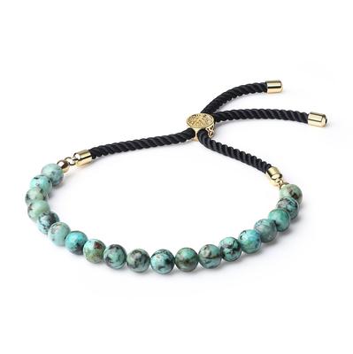 African Green Turquoise December Birthstone Power Stone Bracelet for Men and Women