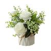 Artificial Flower Plant Potted Vase Imitation Flowers Ceramic Hemp Rope Set Wedding Home Office Party Decoration