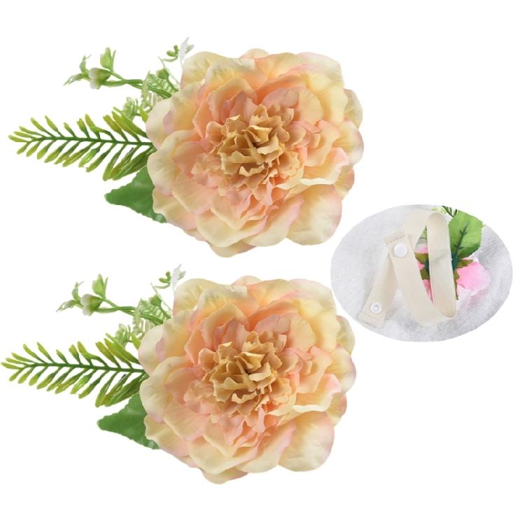 Pack of 2 Artificial Flower Curtain Clips Decorative Tiebacks Clasps Buckles Window Drape Holders Holdbacks Home Decors