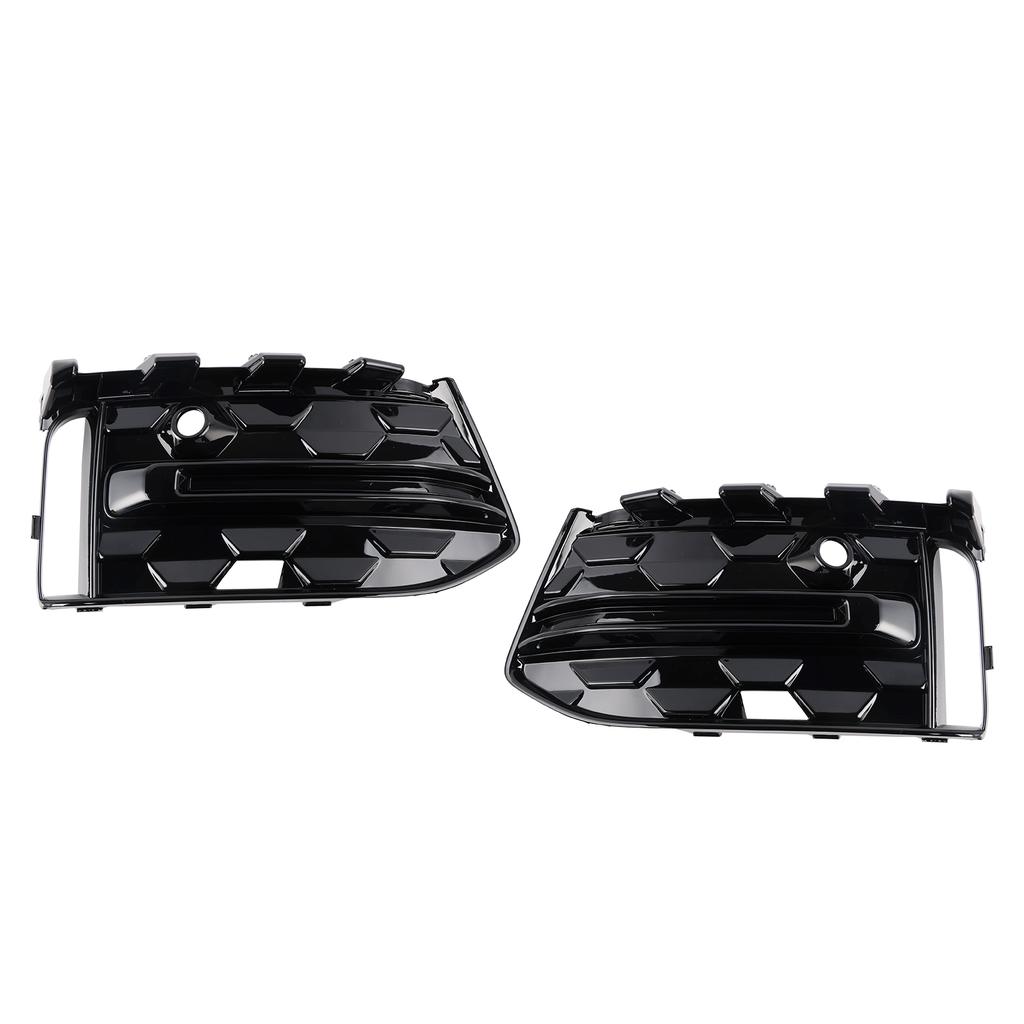 2PCS Front Bumper Fog Light Grille Trim Fit A6L C8PA 2023+ Black