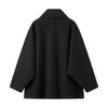 Women's Lapel Oversized Bat Sleeve Loose Wool-like Mid-length Coat NIZI8182
