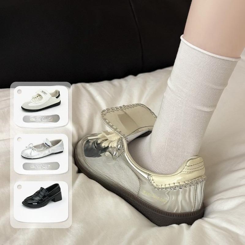 Pure Cotton Women's Summer Thin Pile Socks Solid Color Mid-calf Socks Oxygen Cotton Postpartum Socks Women's Long Socks