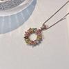 SACE GEMS 925 Sterling Silver Certified 3.5MM Natual Tourmaline Pendant Necklace for Women Cocktail Party Fine Jewelry