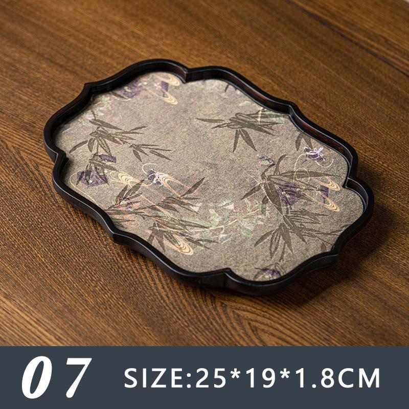 Retro Chinese Ancient Style Bamboo Tea Tray Ceremony Dry Bubble Tray Kung Fu Tea Ceremony Accessories Coffee Table Zen Tea Mat