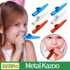 10/20Pcs Aluminum Alloy Metal Kazoo For Guitar Instrument Music Lovers Instrument Musical Woodwind Instrument Flutes Mouth Kazoo