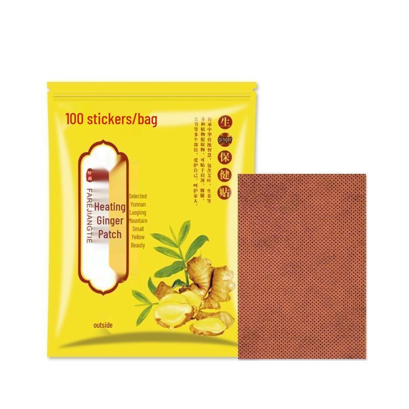 Ingefära Självvärmande Varm Kompressplåster för Knän, Nacke och Axlar