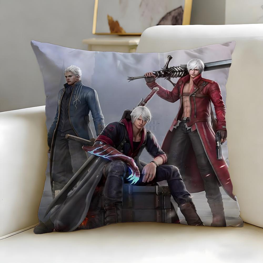 Classic Game Devil May Cry Cushion Cover Soft & Easy-Wash Pillow Case – Versatile for Couch, Bed, Travel and Office
