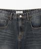 MILLO ARCHIVE Layered Washed Denim Bermuda Pants [Deep Blue]