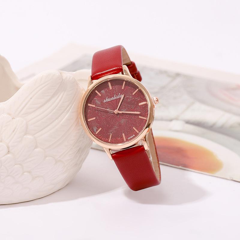 Cinto de Couro de Moda Feminino com Relógio de Quartzo 2022 - Estilo Simples e Elegante, Amigável para Senhoras e Estudantes