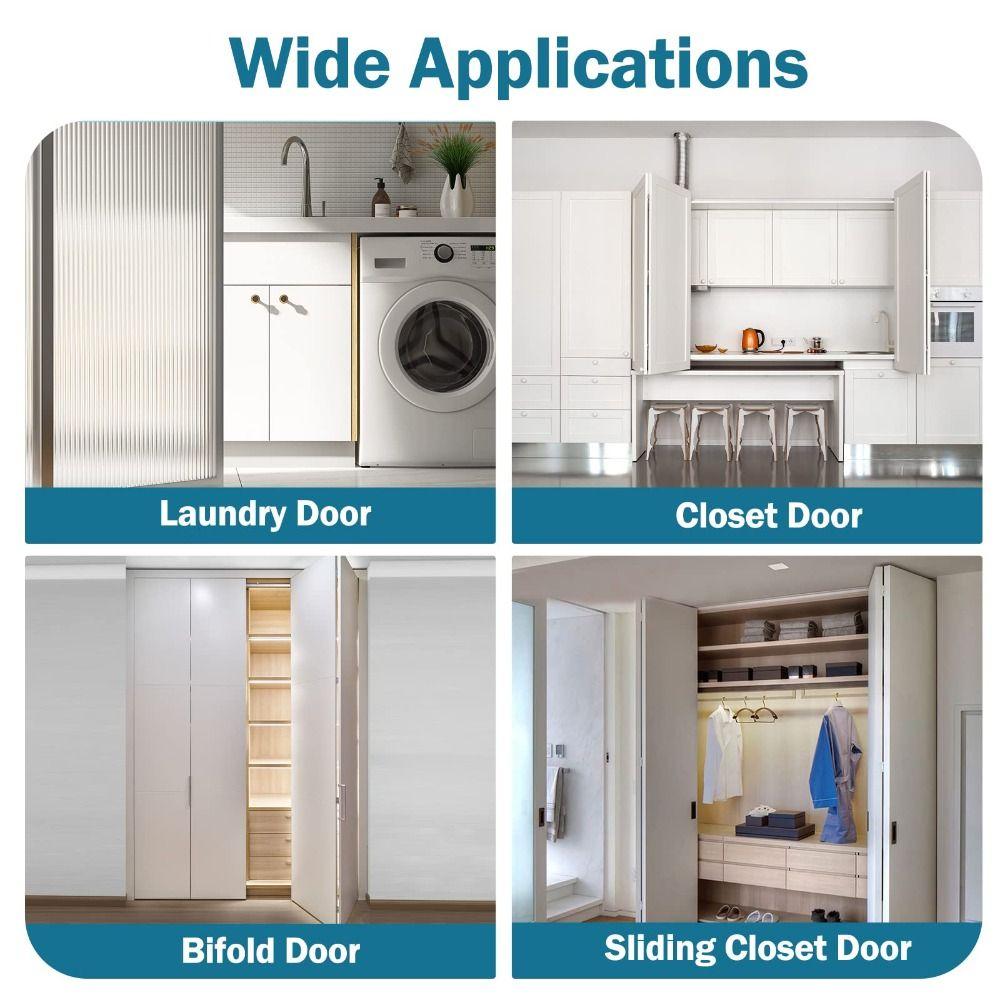 2 Pack Stainless Steel Door Hardware Repair Kit Door Replacement Parts  Sliding Closet