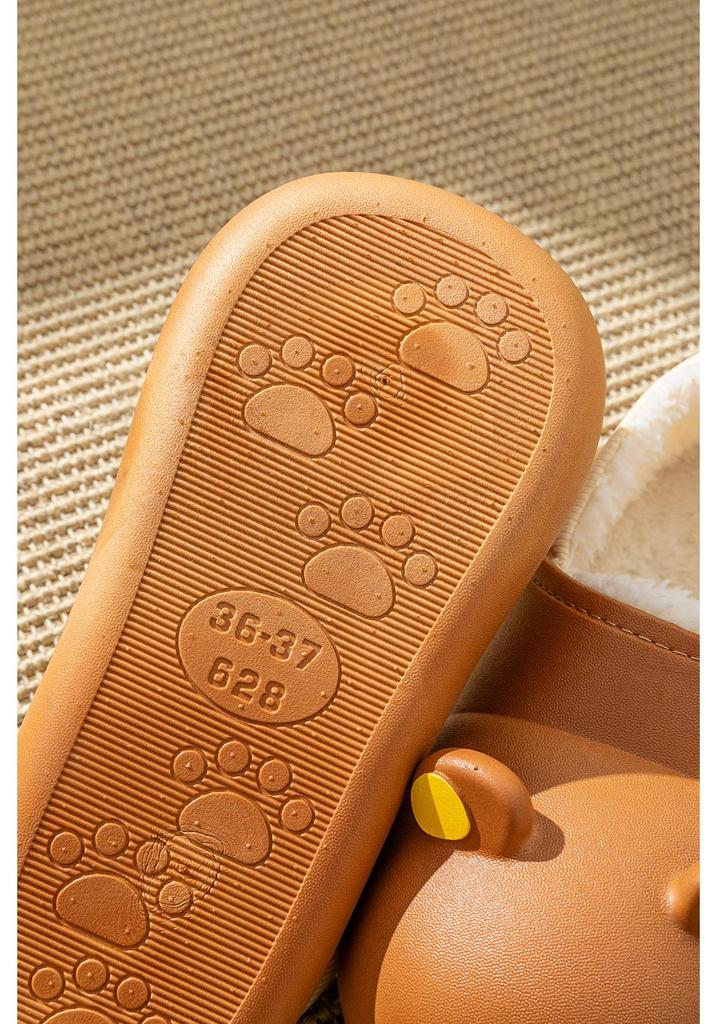 2025 Rilakkuma Cotton Slippers: Warm Winter Closed-Toe Little Bear Design for Girls