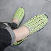 Sneakers Estive da Uomo Nere Treccia Spiaggia Morbide Leggere Scarpe Sportive Casual Tessuto Traspirante Slip on Ballerine