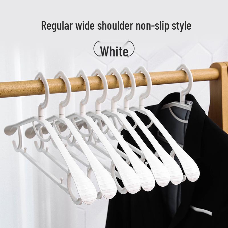 Non-Slip Wide Shoulder Plastic Clothes Hanger - Traceless, No Deformation, Ideal for Coat Drying