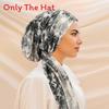 Vintage Rose Pattern Headscarf Hat With Tie Strap For Women Summer And Winter Wear