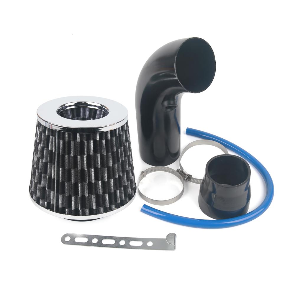 Universal 76mm Car Racing Cold Air Intake System Turbo Induction Pipe Tube Kit Aluminum With Cone Air Filter Inlet