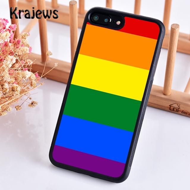 Krajews Gay Pride Flag LGBT Soft Phone Case Cover For iPhone 17 Air 16 15 14 plus 11 12 13 pro max Plus coque Fundas