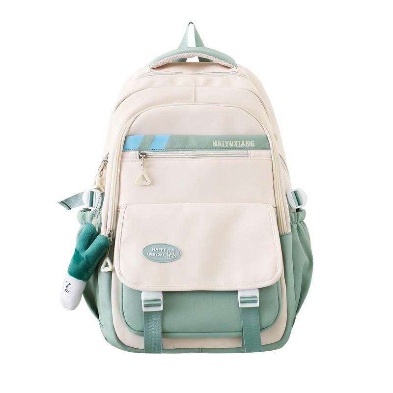 Schoolbag new schoolbag female Korean version ins large capacity middle and high school students backpack contrasting color primary school