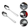 2 Pcs Stainless Steel Serving Spoon Kitchen Utensil Set Slotted Spoons Hot Ergonomic Slotted Spoons Pot Ergonomic Restaurant