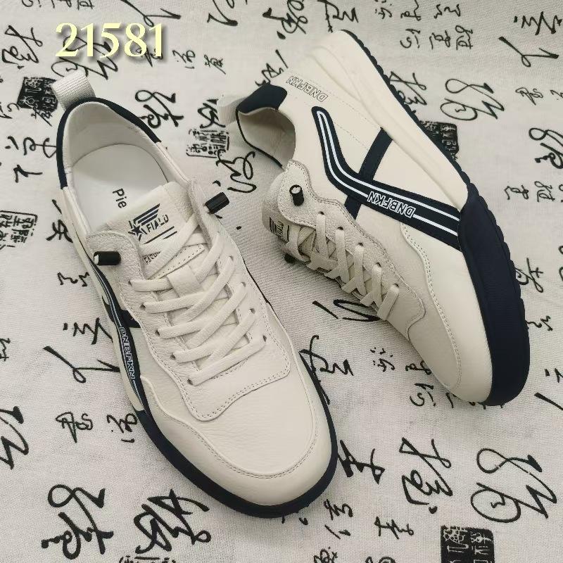 Four sports leather shoes men's cowhide round head trend fashion casual men's versatile leather shoes