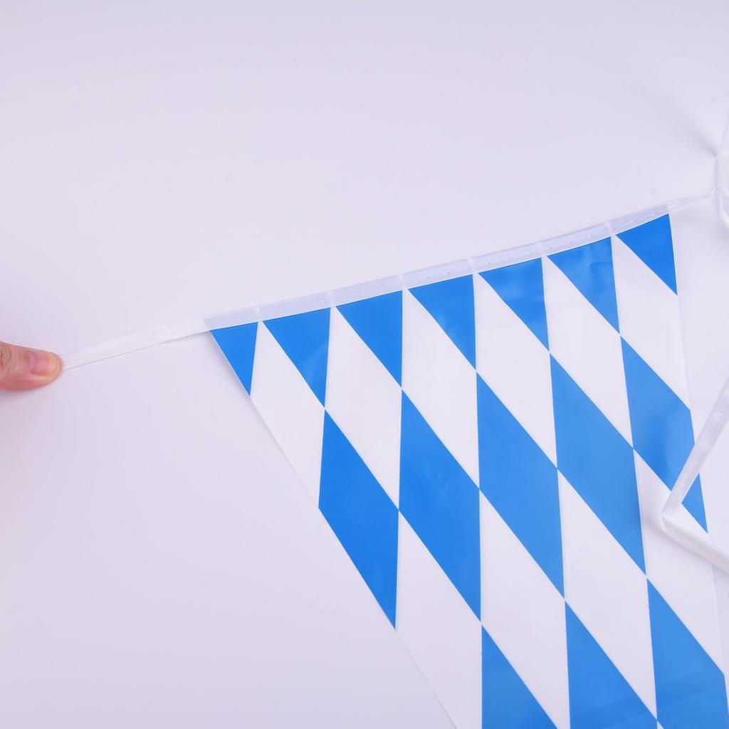 CHRORINE 99 Feet Oktoberfest Pennant Banner Bavarian Bunting Flags, Oktoberfest Decorations Party Supplies, German Party, October Festival