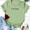I'm Fine Graphic Novelty Sarcastic Movie Halloween Costume Humor Scary Funny T Shirt Gifts for WoClothing Graphic Tee