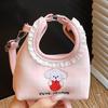 Korean Version Ins Cute Girl Bucket Bag 2025 Summer Puppy Fashion Casual Shoulder Bag Trendy Portable Women's Bag
