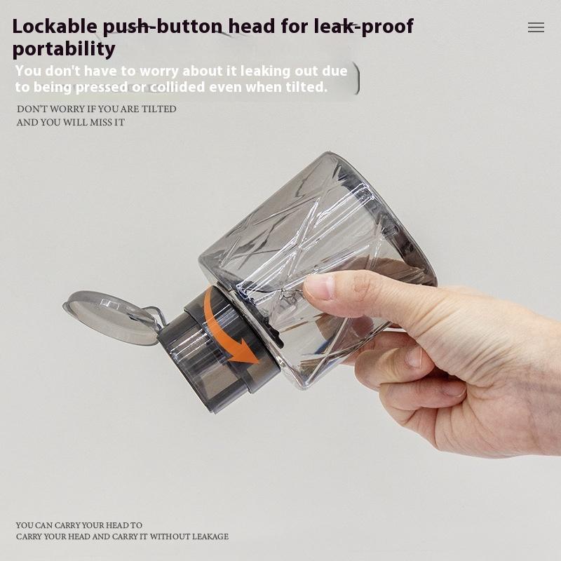 Refillable Lockable Empty Pump Dispenser Nail Manicure Cleaner Makeup Remover Container Press Bottle For Personal Use