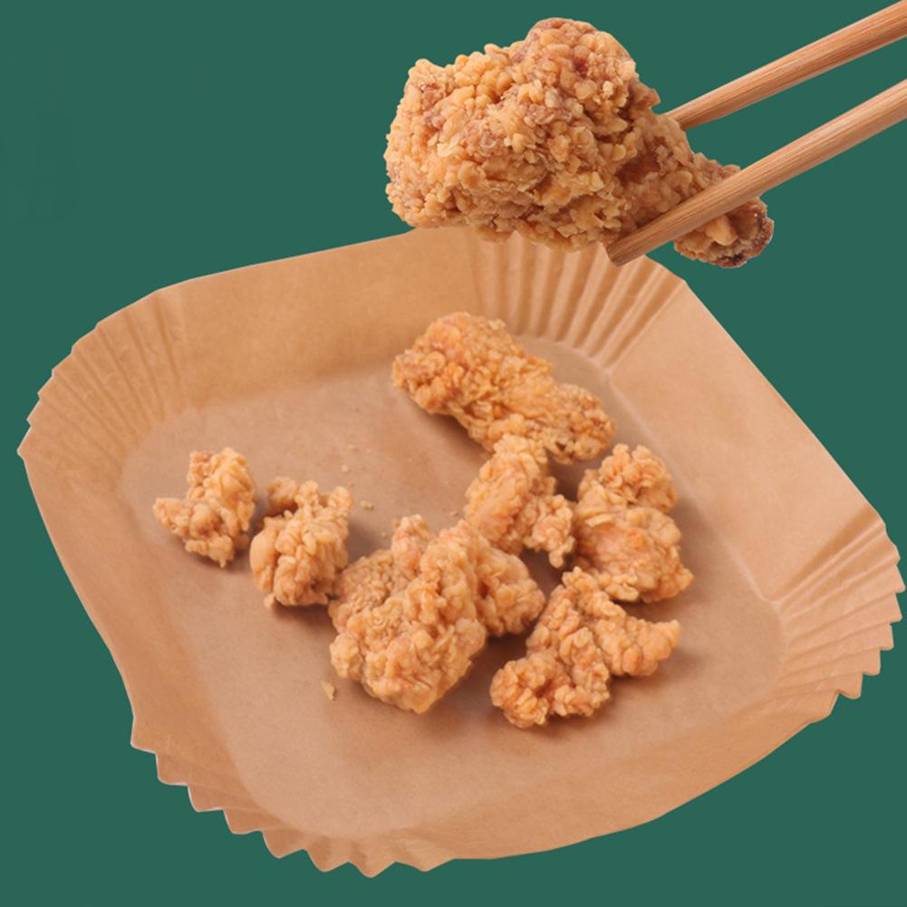 100PCs Air Fryer Disposable Liners Non-stick Disposable Liners Square Air Fryer Parchment