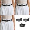Studded Punk Style Belt Adjustable PU Leather with Charm Heart Buckles for Men Women Fashion Accessories